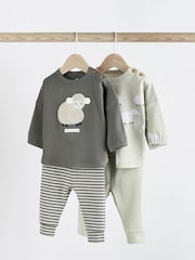 Monochrome Sheep 4 Piece Baby T-shirt and Legging Set (0mths-2yrs) - Image 1 of 8