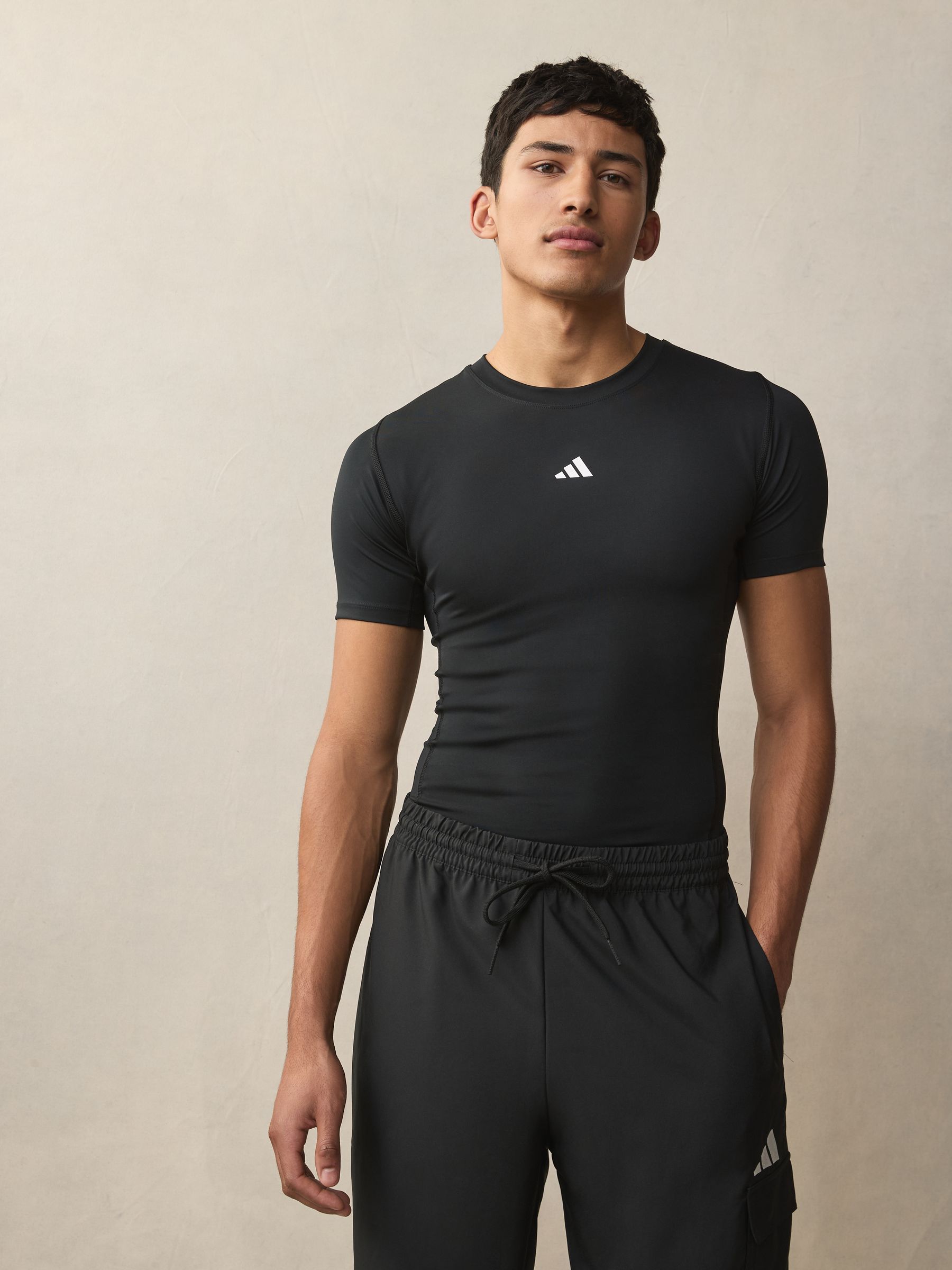 Buy adidas Black TECHFIT Compression Training T Shirt from Next Luxembourg