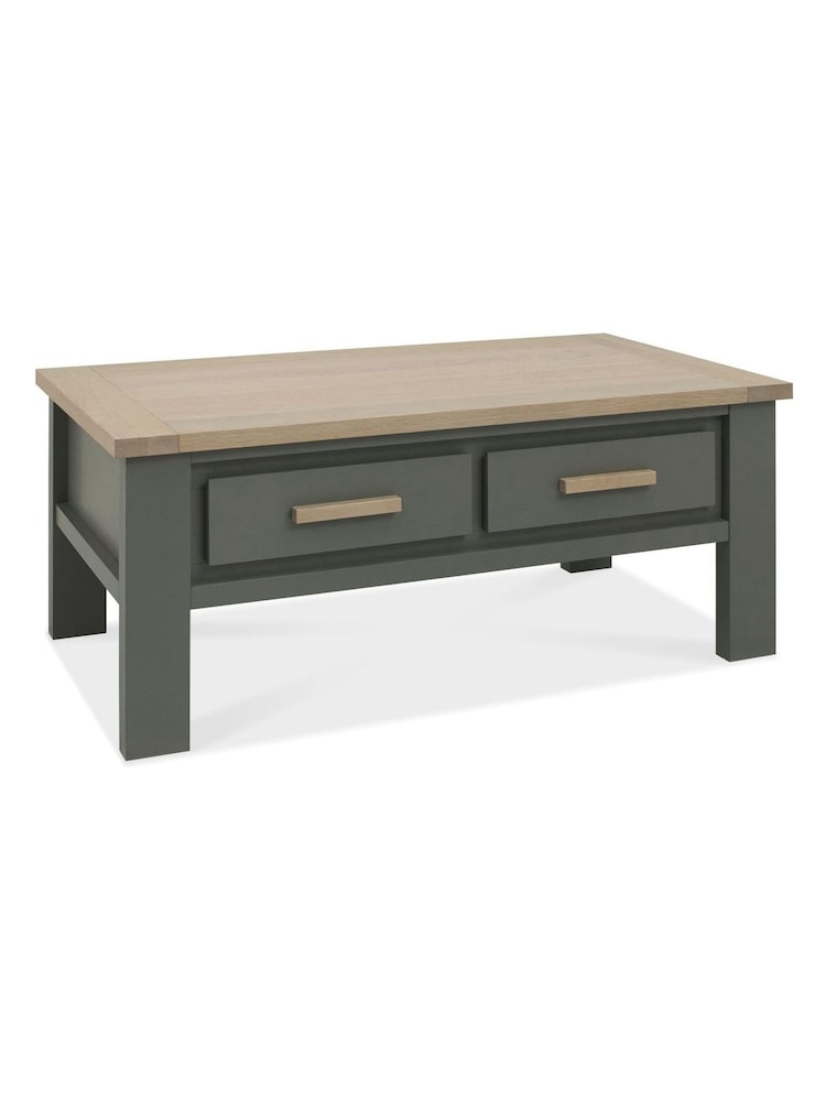 Bentley Designs Grey Oakham Dark Grey Scandi Oak Coffee Table with Drawer - Image 2 of 3