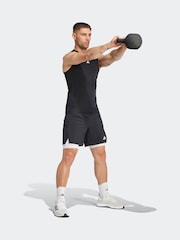 adidas Black Techfit Compression Training Sleeveless Vest - Image 3 of 7