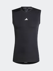 adidas Black Techfit Compression Training Sleeveless Vest - Image 7 of 7