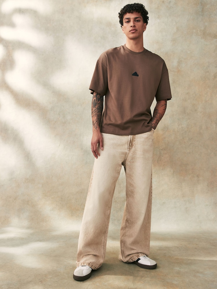 adidas Brown City Escape T-Shirt - Image 2 of 4