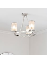 Gallery Home Silver Yazmin Pendant Ceiling Light - Image 1 of 5