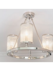 Gallery Home Silver Yazmin Pendant Ceiling Light - Image 2 of 5