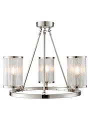 Gallery Home Silver Yazmin Pendant Ceiling Light - Image 3 of 5