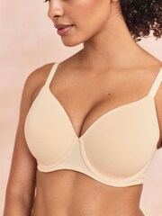 Black/White/Nude DD+ Pad Full Cup Cotton Blend Bras 3 Pack - Image 2 of 2