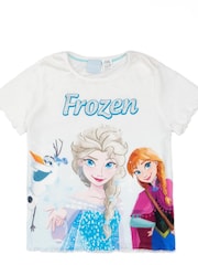 Vanilla Underground Blue Frozen Girls Licensing Short 100% Cotton Pyjamas - Image 2 of 5