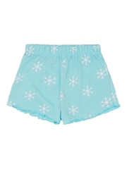 Vanilla Underground Blue Frozen Girls Licensing Short 100% Cotton Pyjamas - Image 3 of 5