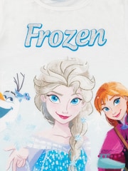 Vanilla Underground Blue Frozen Girls Licensing Short 100% Cotton Pyjamas - Image 5 of 5