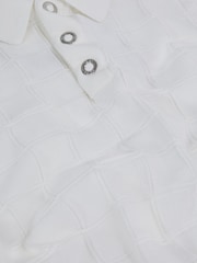 Reiss White Blaze 3-9 yrs Cotton Press-Stud Polo T-Shirt - Image 7 of 7