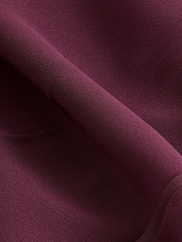 Dunkellila - Superweite Tailored-Hose aus Krepp - Bild 7 von 7 Dunkellila - Superweite Tailored-Hose aus Krepp - Bild 7 von 7
