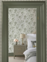 Martha Stewart Moss Floral Vine 10M Wallpaper - Image 4 of 4