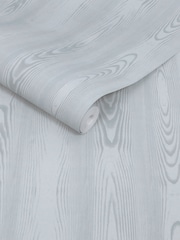 Martha Stewart Mineral Blue Bedford Fauxbois 10M Wallpaper - Image 3 of 4