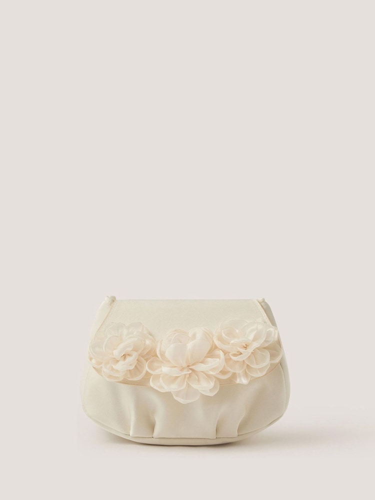 Monsoon Cream Corsage Satin Bag - Image 1 of 2