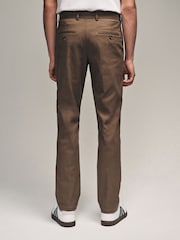 Taupe Elasticated Waist TENCEL™ Blend Stretch Chino Trousers - Image 3 of 5