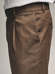Taupe Elasticated Waist TENCEL™ Blend Stretch Chino Trousers - Image 5 of 5