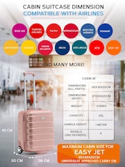 Flight Knight 45x36x20cm EasyJet Underseat 2 Wheel ABS Hard Case Cabin Carry On Hand Luggage - Image 10 of 10