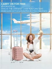 Flight Knight 45x36x20cm EasyJet Underseat 2 Wheel ABS Hard Case Cabin Carry On Hand Luggage - Image 9 of 10