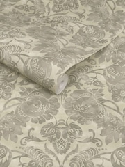 Martha Stewart Taupe Florentine 10M Wallpaper - Image 3 of 4