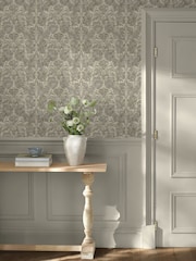 Martha Stewart Taupe Florentine 10M Wallpaper - Image 4 of 4