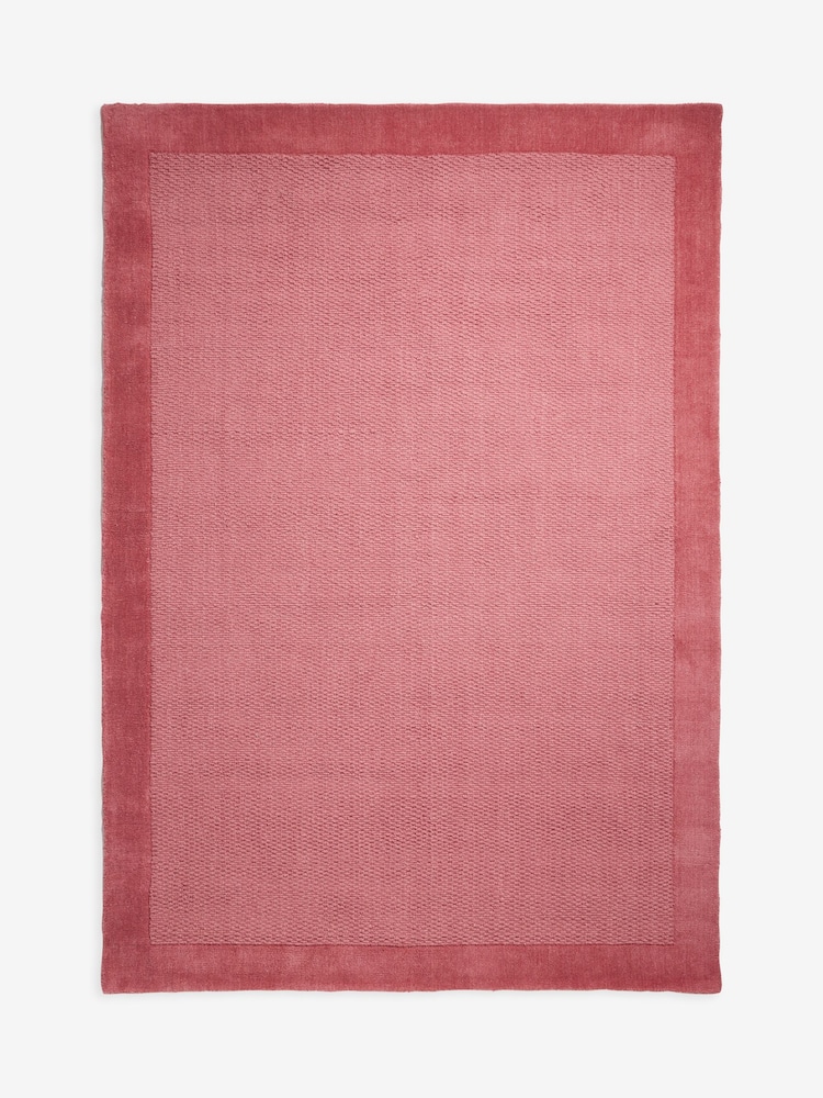 Dark Pink Border Rug - Image 7 of 7