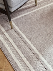 Light Grey Albie Bobble Border Rug - Image 4 of 7
