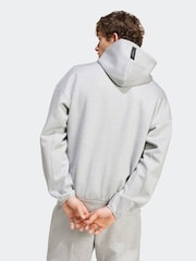 adidas Grey Z.N.E Full Zip Hooded Track Jacket - Image 2 of 8