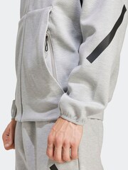 adidas Grey Z.N.E Full Zip Hooded Track Jacket - Image 5 of 8
