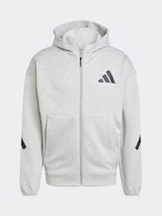 adidas Grey Z.N.E Full Zip Hooded Track Jacket - Image 8 of 8