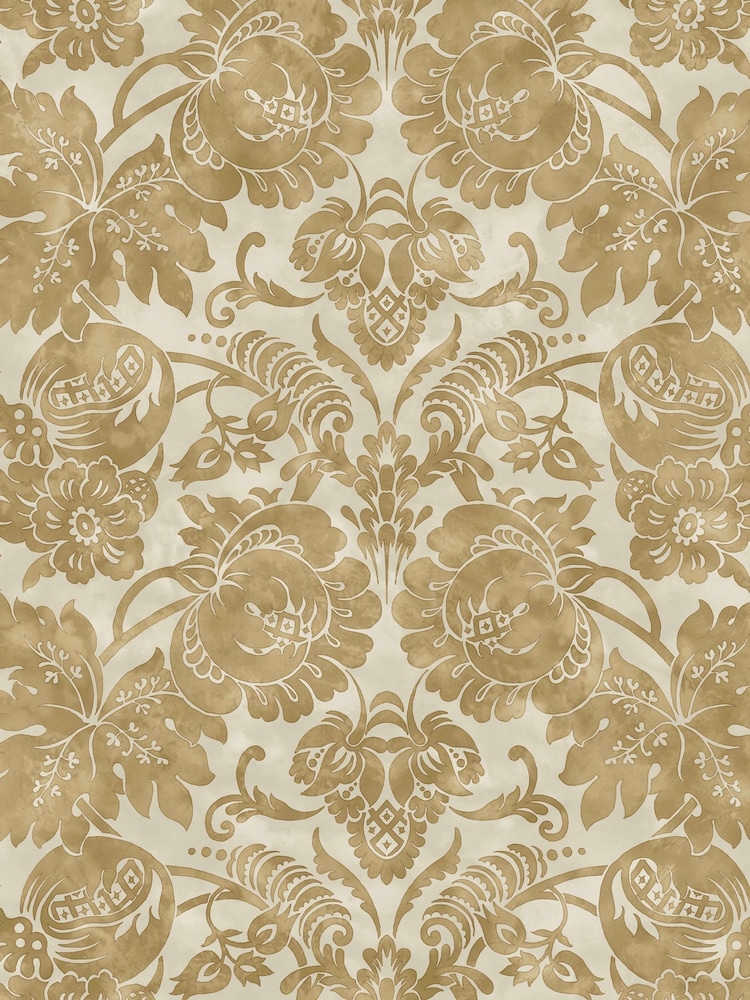 Martha Stewart Antique Gold Florentine 10M Wallpaper - Image 2 of 4 Martha Stewart Antique Gold Florentine 10M Wallpaper - Image 2 of 4