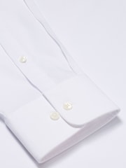 White Slim Fit Easy Care Single Cuff Oxford Shirt - Image 3 of 3