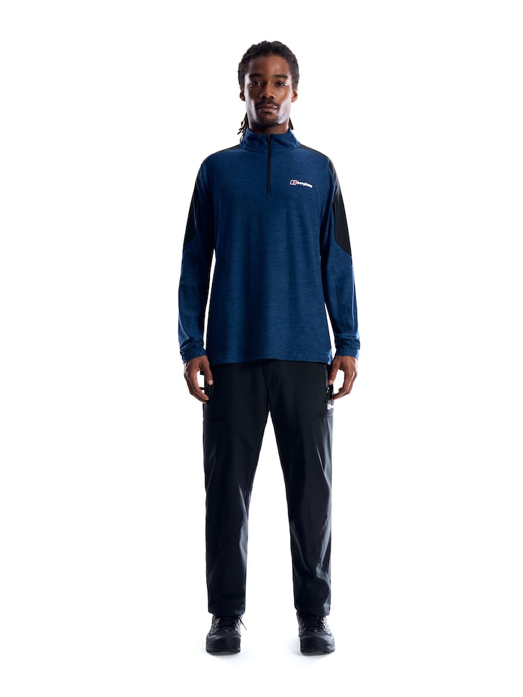 Berghaus Blue Farndale Long Sleeve Tech T-Shirt - Image 2 of 6 Berghaus Blue Farndale Long Sleeve Tech T-Shirt - Image 2 of 6
