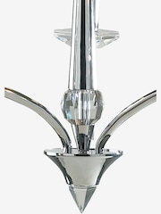 Dar Lighting Silver Hyperion 3 Light Armed Ceiling Light Fitting - Image 4 of 4