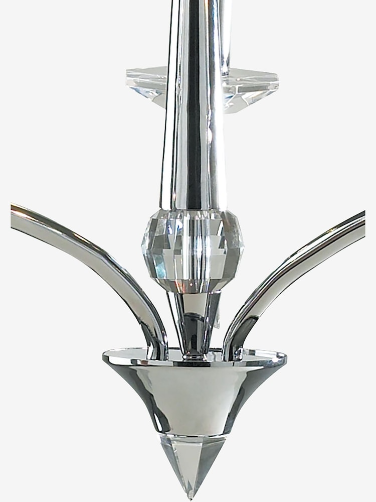 Dar Lighting Silver Hyperion 3 Light Armed Ceiling Light Fitting - Image 4 of 4