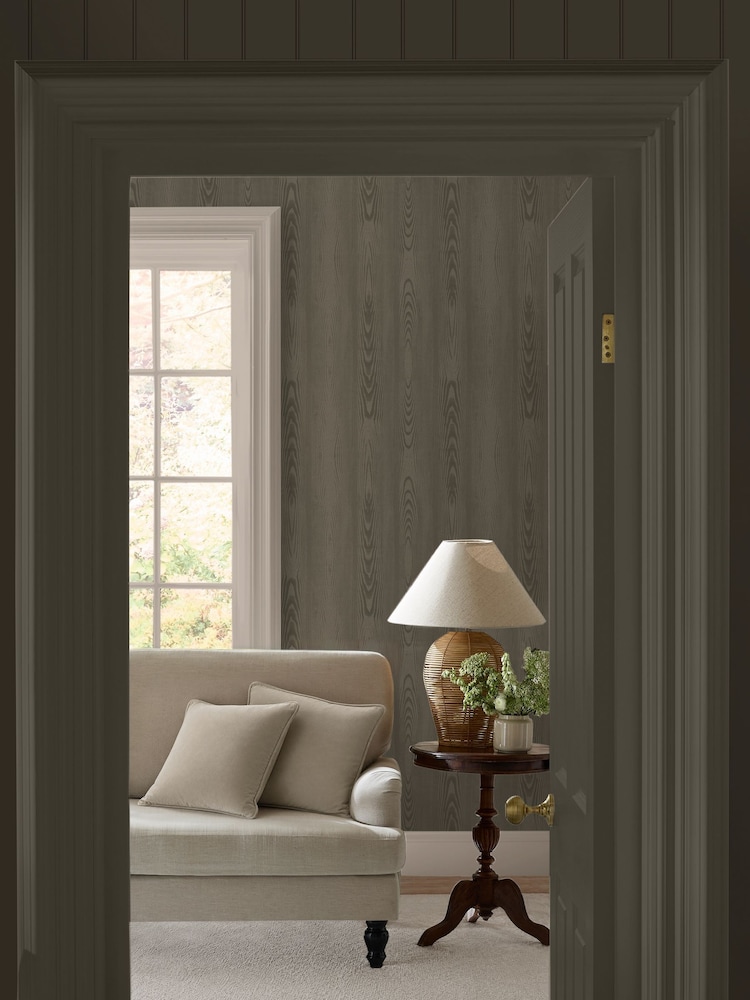 Martha Stewart Goose Down Bedford Fauxbois 10M Wallpaper - Image 4 of 4 Martha Stewart Goose Down Bedford Fauxbois 10M Wallpaper - Image 4 of 4
