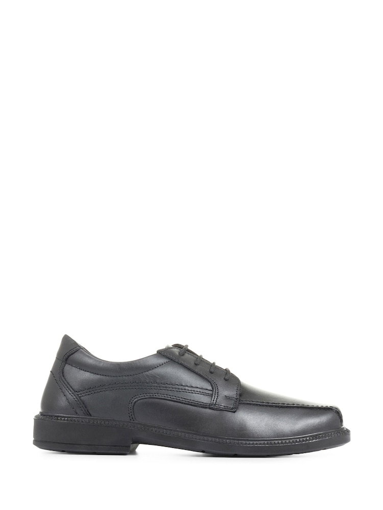 Pavers Wide Fit Leather Lace-Up Black	Shoes - Image 1 of 5
