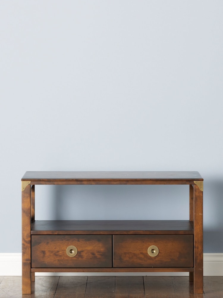 Laura Ashley Dark Chestnut Balmoral 2 Drawer TV Stand - Image 1 of 8