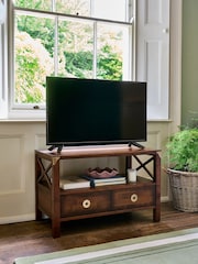 Laura Ashley Dark Chestnut Balmoral 2 Drawer TV Stand - Image 2 of 8