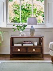 Laura Ashley Dark Chestnut Balmoral 2 Drawer TV Stand - Image 4 of 8