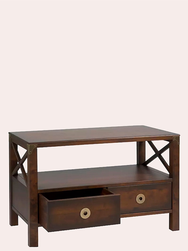 Laura Ashley Dark Chestnut Balmoral 2 Drawer TV Stand - Image 8 of 8