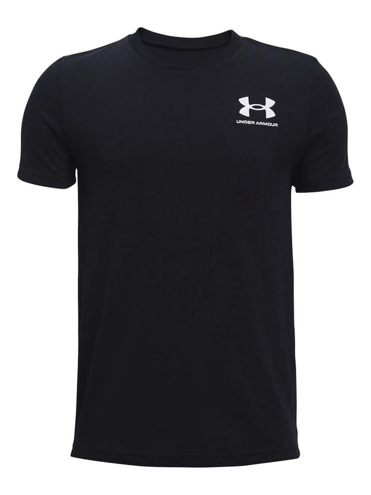 Under Armour Black Boys Youth Sportstyle Left Chest Logo T-Shirt - Image 1 of 2