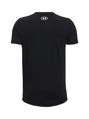 Under Armour Black Boys Youth Sportstyle Left Chest Logo T-Shirt - Image 2 of 2