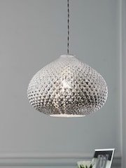 Chrome Glamour Easy Fit Pendant Lamp Shade - Image 1 of 7