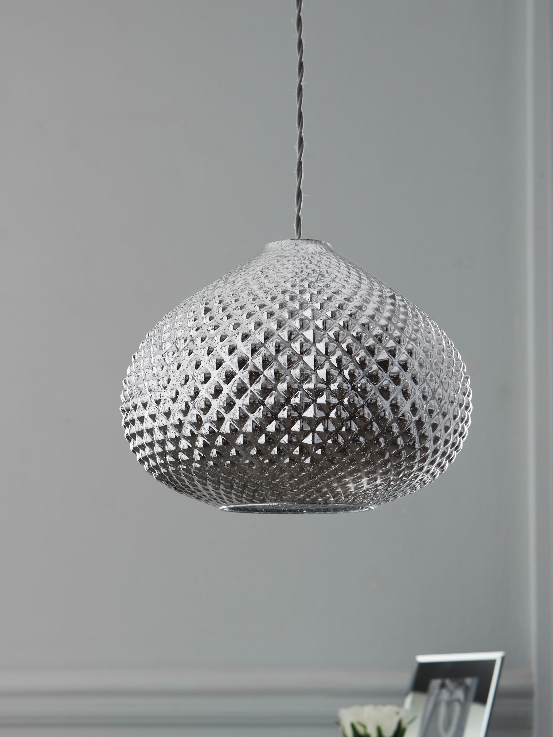Buy Chrome Glamour Easy Fit Pendant Lamp Shade from Next USA