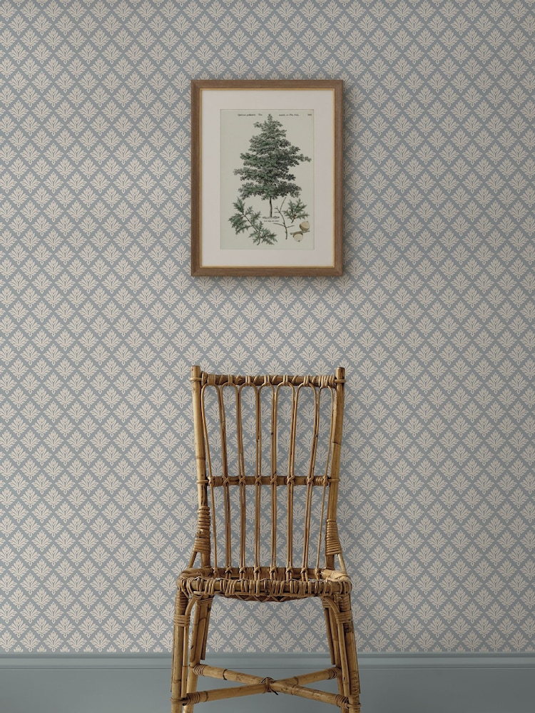 Martha Stewart Mineral Blue Artisan Floral 10M Wallpaper - Image 4 of 4 Martha Stewart Mineral Blue Artisan Floral 10M Wallpaper - Image 4 of 4