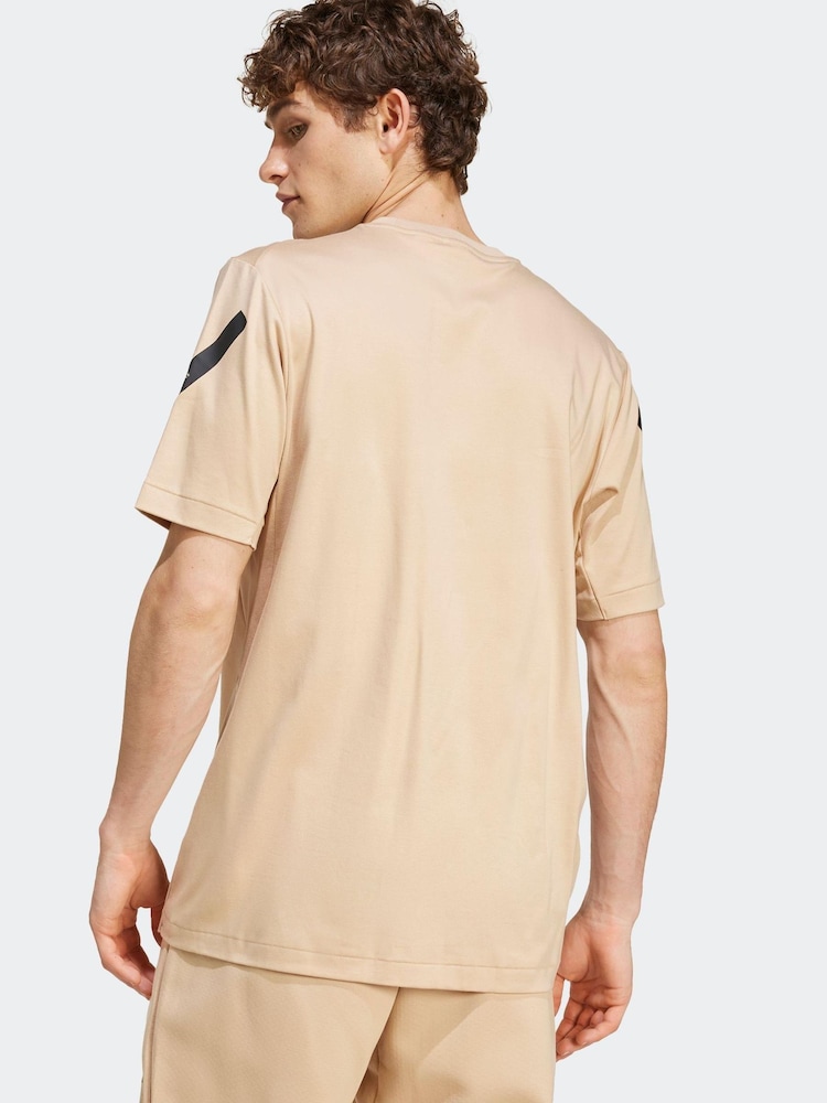 adidas Brown Z.N.E. T-Shirt - Image 2 of 7 adidas Brown Z.N.E. T-Shirt - Image 2 of 7