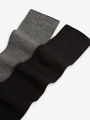 Černá / šedá - Super měkké viskózové ponožky nad kolena 2 Pack - Obrázek 1 z 3