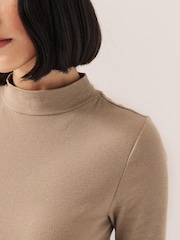 Neutral Half Sleeve High Neck T-Shirt - Image 10 of 10
