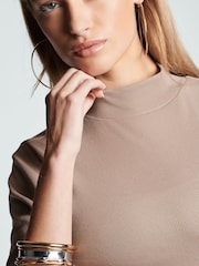 Neutral Half Sleeve High Neck T-Shirt - Image 4 of 10