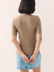 Neutral Half Sleeve High Neck T-Shirt - Image 9 of 10